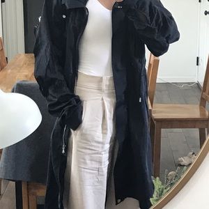 SOLD Rachel Comey Ruched Sleeve Fishtail Raincoat